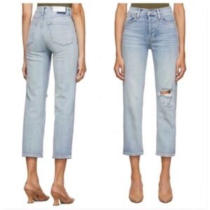 RE/DONE- High Rise Stove Pip Jeans Size 29